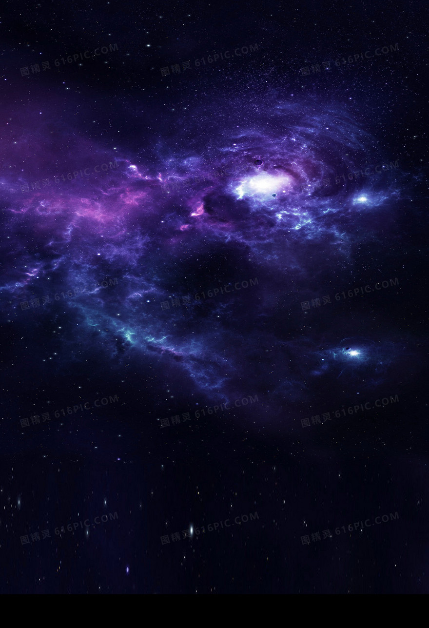 梦幻星空宇宙紫色背景素材