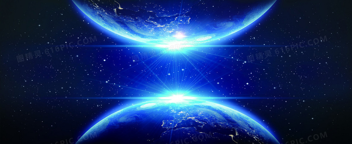 淘宝科技科幻蓝色背景banner