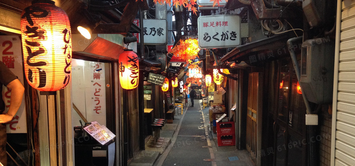 淘寶日本街道海報背景