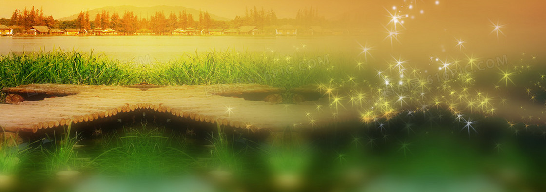 婚纱照外景清新模板背景banner