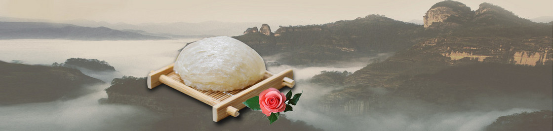 美食中国风山水画背景banner