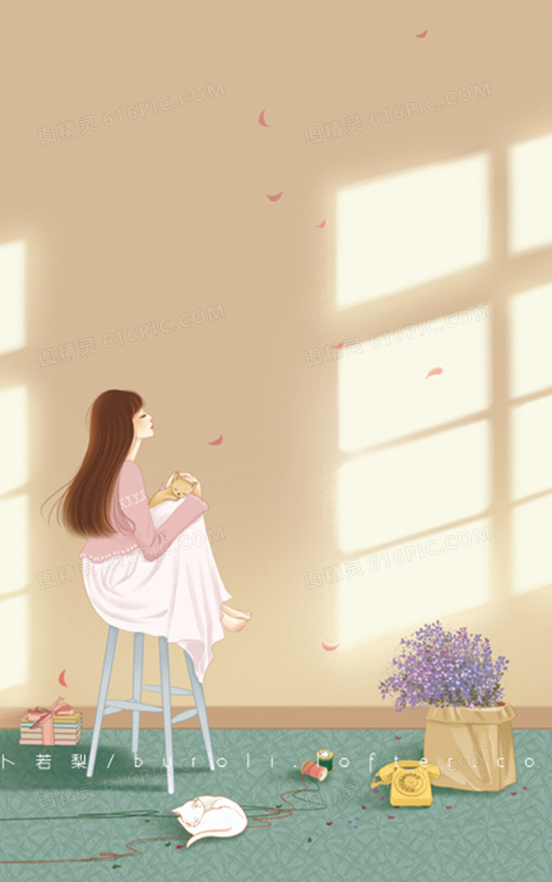 女孩清新H5背景