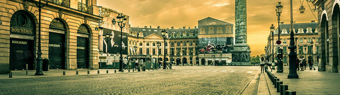 欧洲城市街道摄影背景