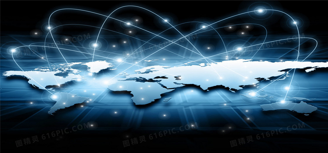 互联网世界地图科技背景