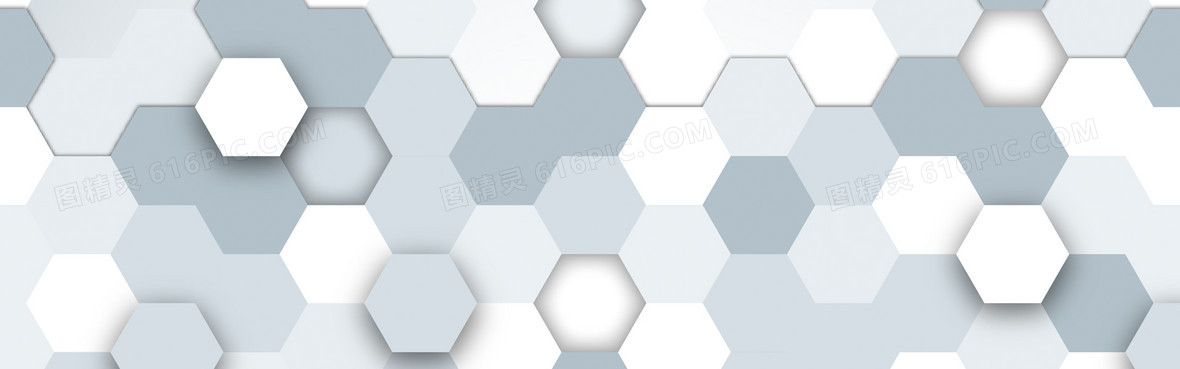 灰色立体六边形背景