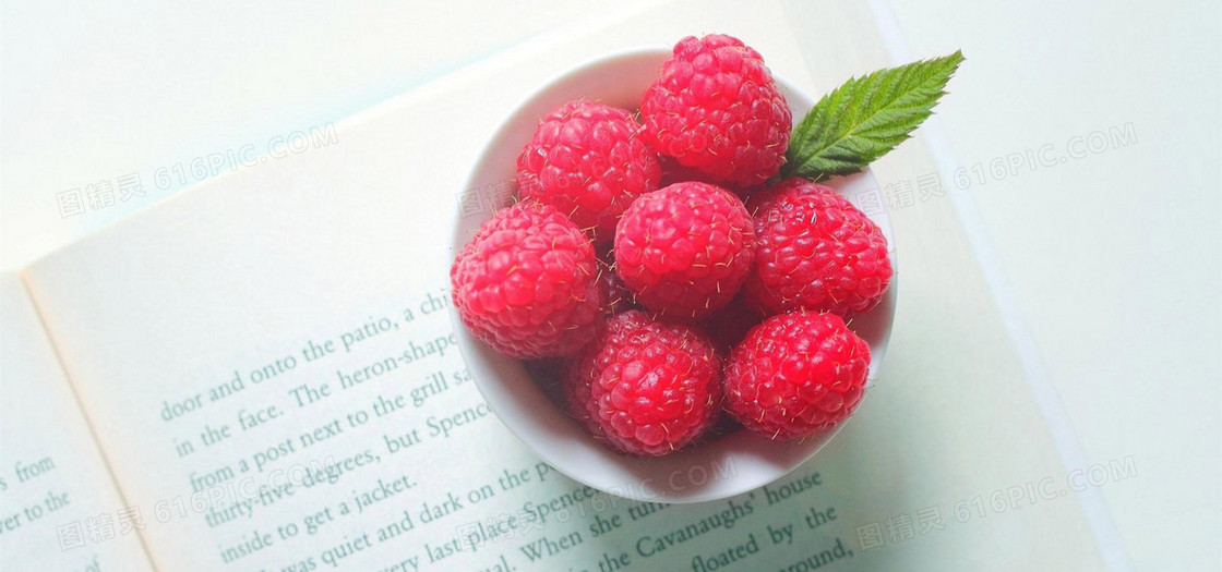 文艺清新美味树莓蔓越莓覆盆子背景