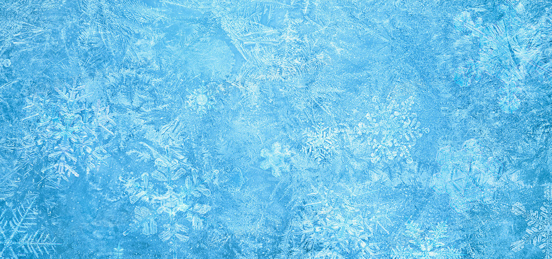 蓝色小清新梦幻雪花背景