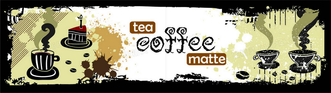 茶和咖啡主题背景图