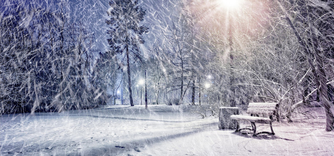 唯美冬季雪景banner