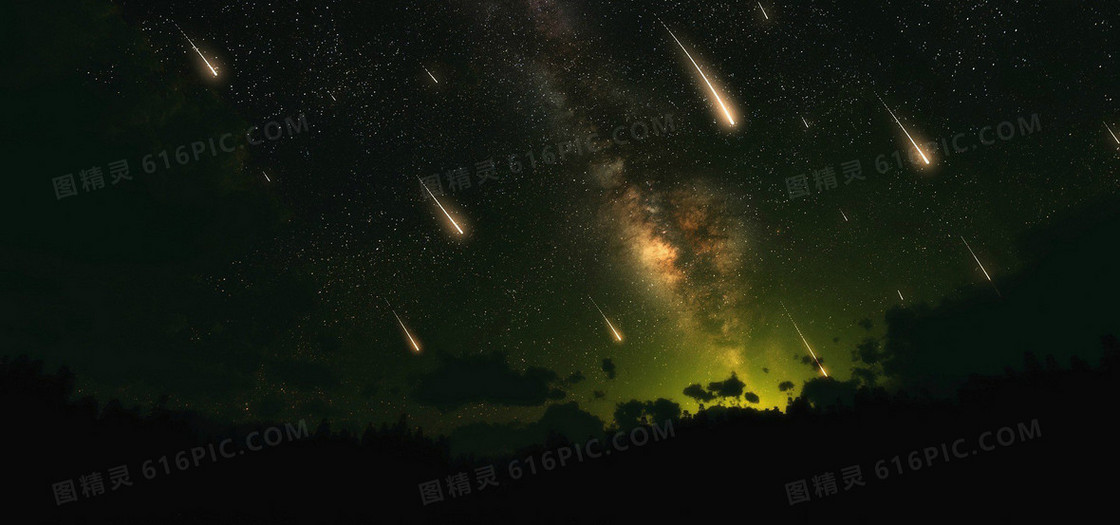 手绘流星雨背景