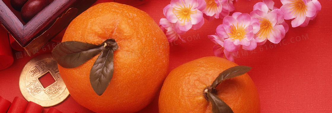新年喜庆高清水果背景banner