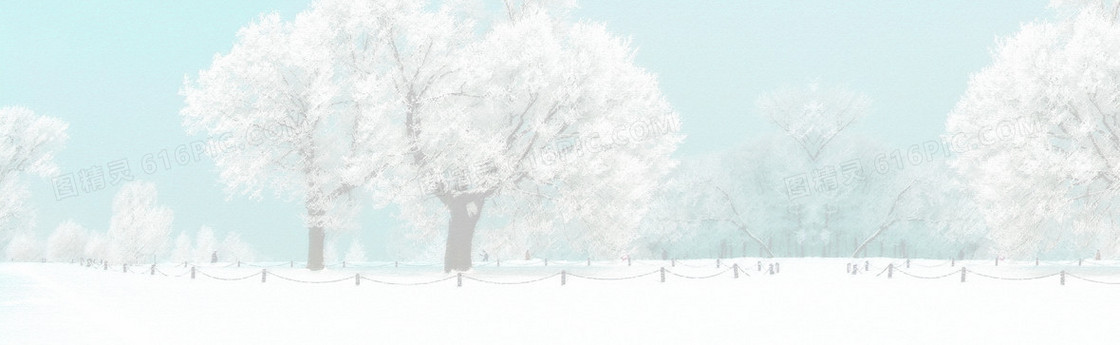 淘宝羽绒服冬季雪景背景banner