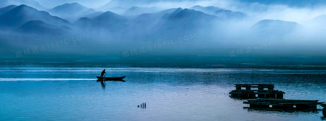 唯美人间仙境湖风景