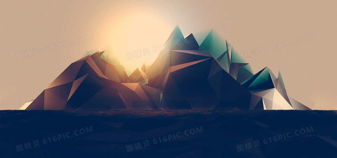 扁平几何背景