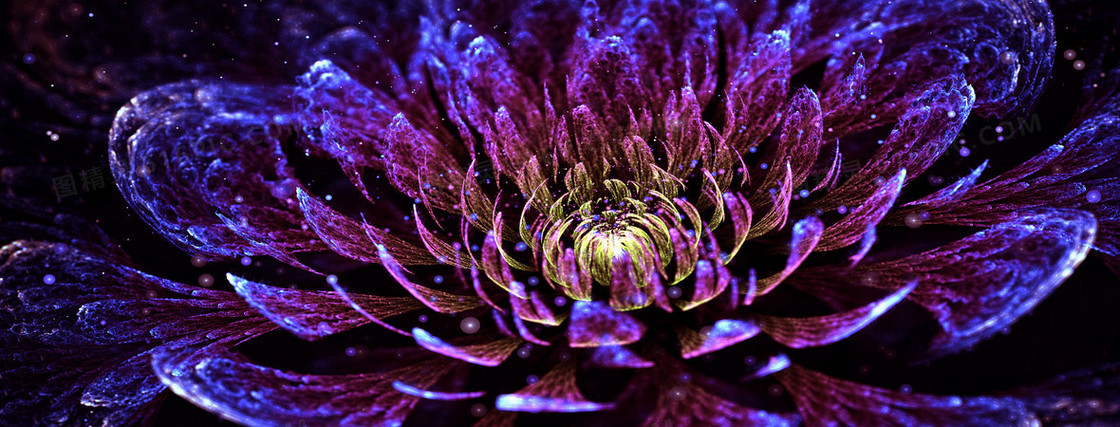 唯美科幻花瓣背景