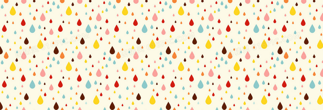 卡通简约水滴背景banner