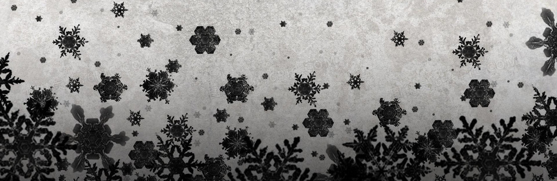 水墨雪花banner背景图