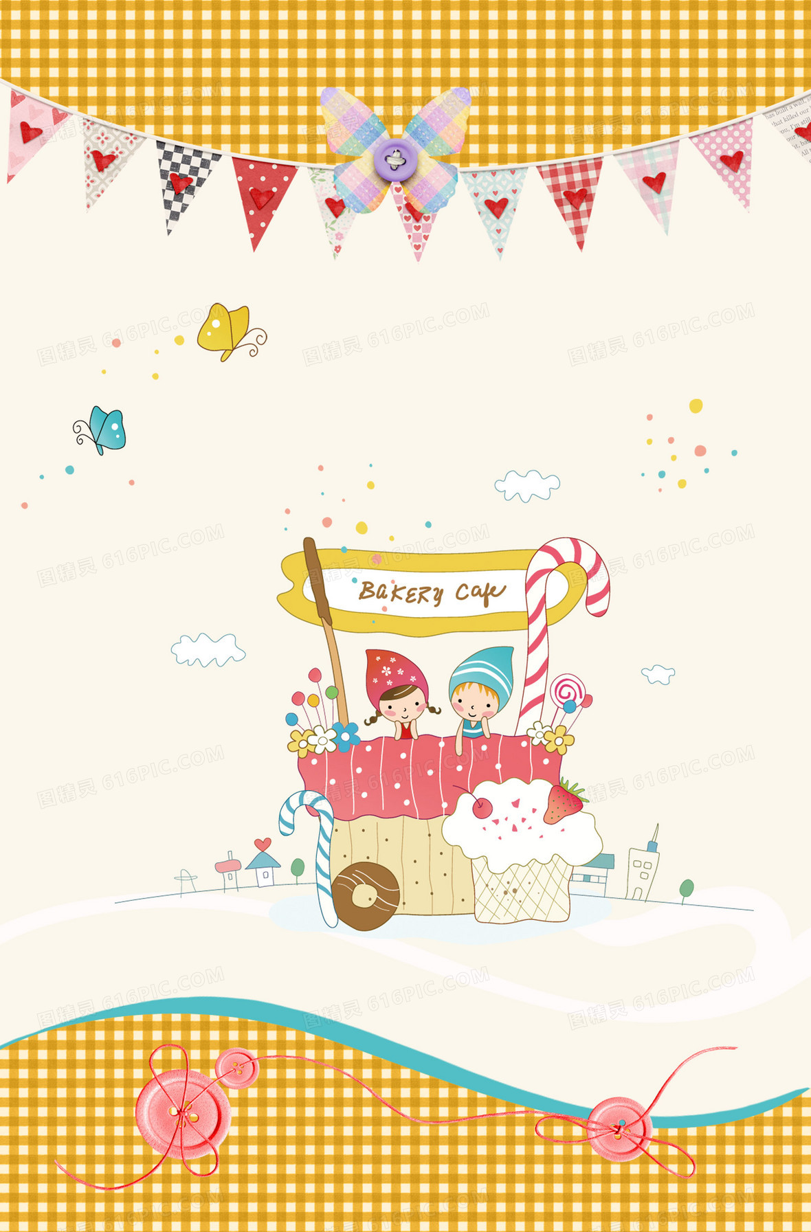 卡通记事本封面背景素材