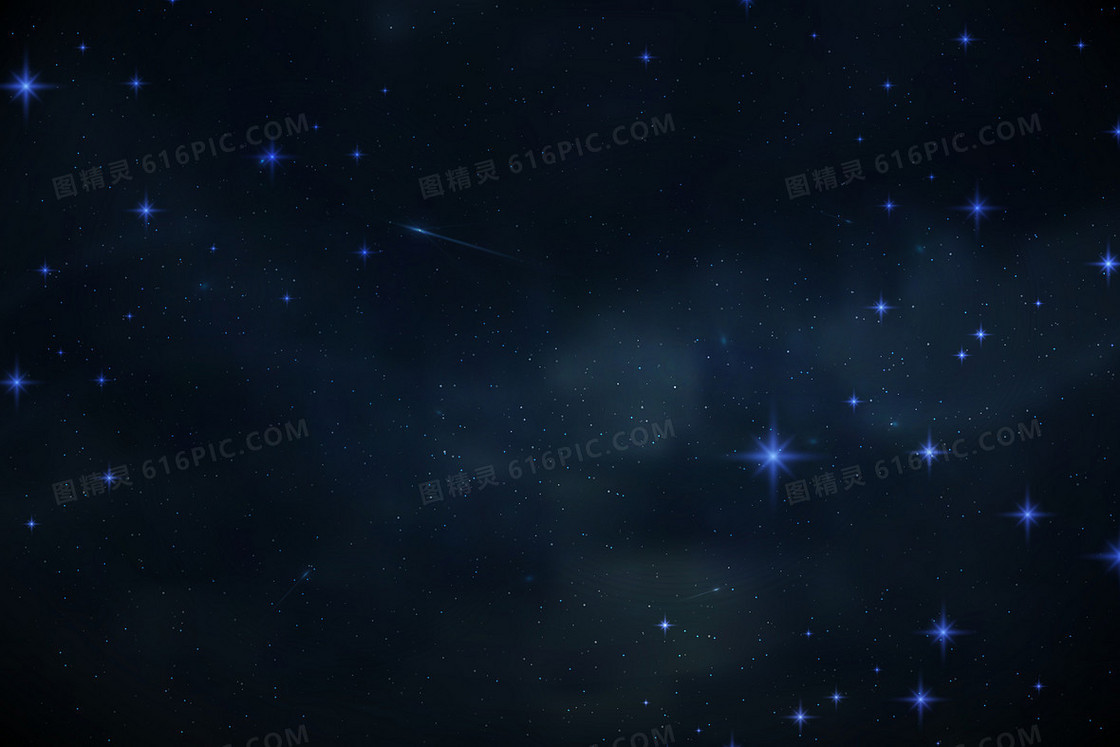 深蓝色暗夜星空背景