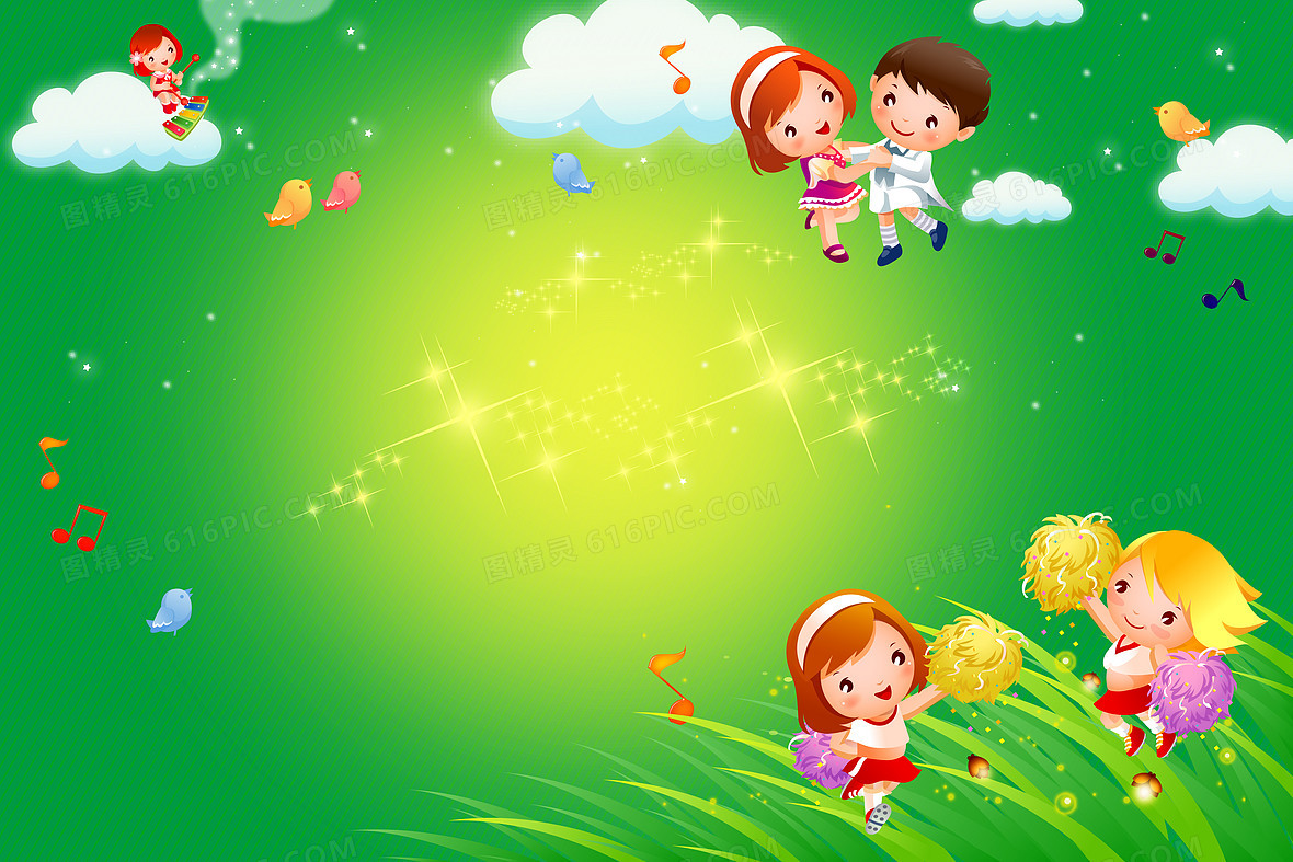 舞蹈海报 背景素材jpgpsd手绘卡通幼儿舞蹈艺术海报背景素材4139