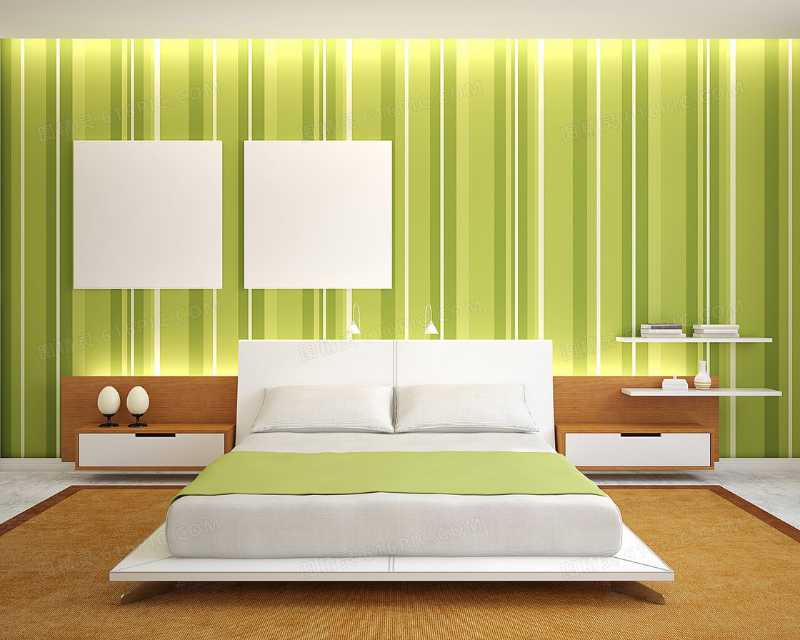 绿色清新竹林环保室内家居背景素材