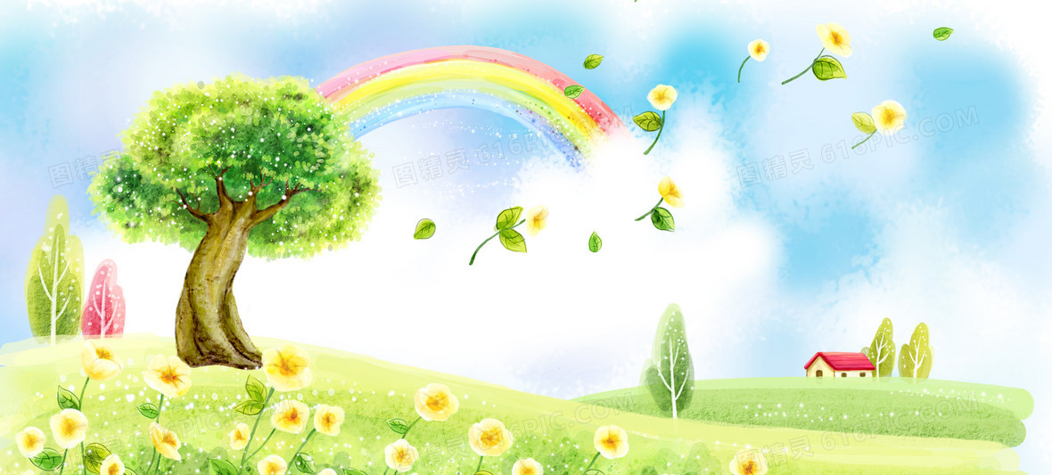 春天卡通背景图片下载 免费高清春天卡通背景设计素材 图精灵
