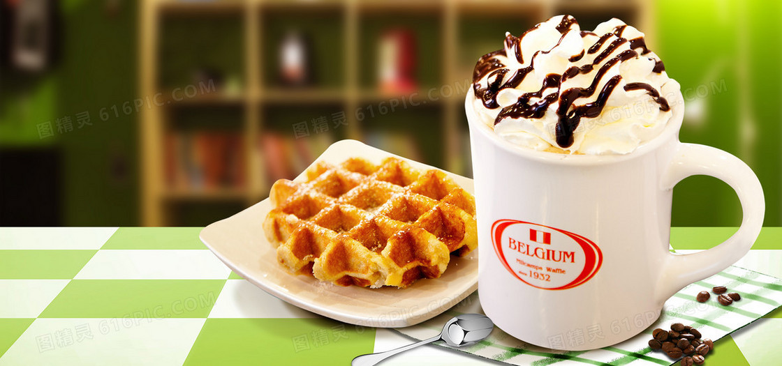  唯美背景食品餐饮美食雪糕海报banner