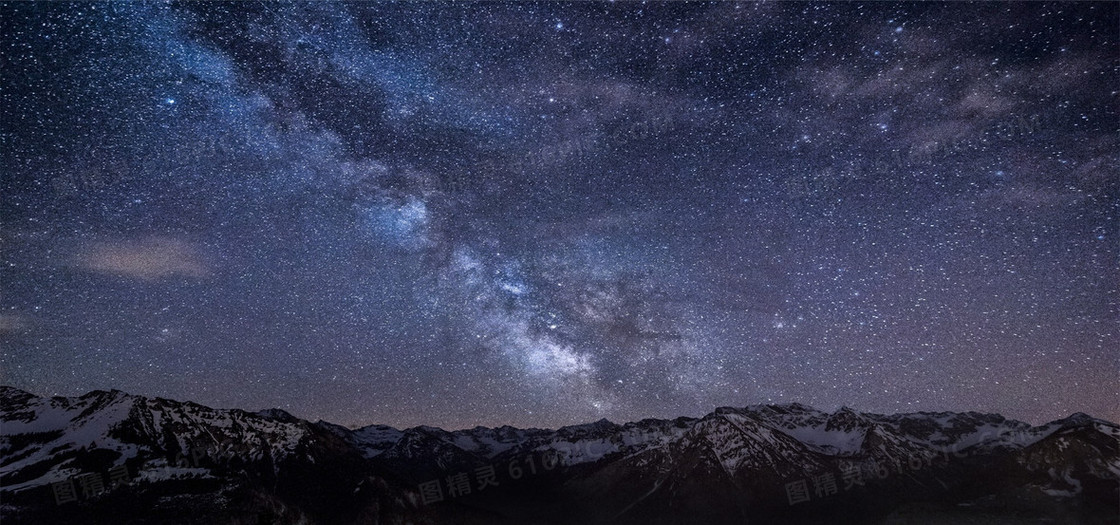 夜晚的星空背景图