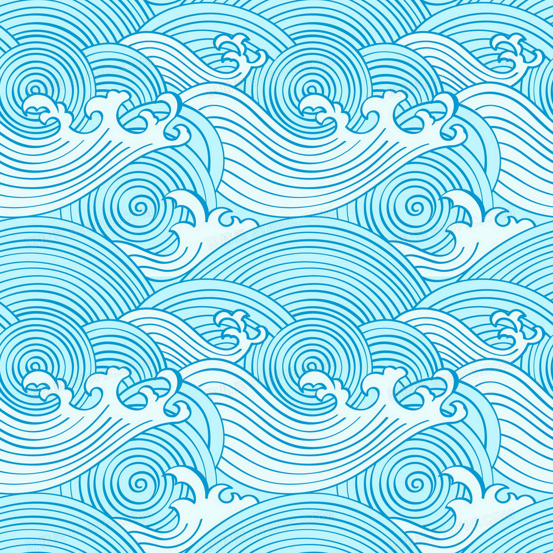 蓝色浪花