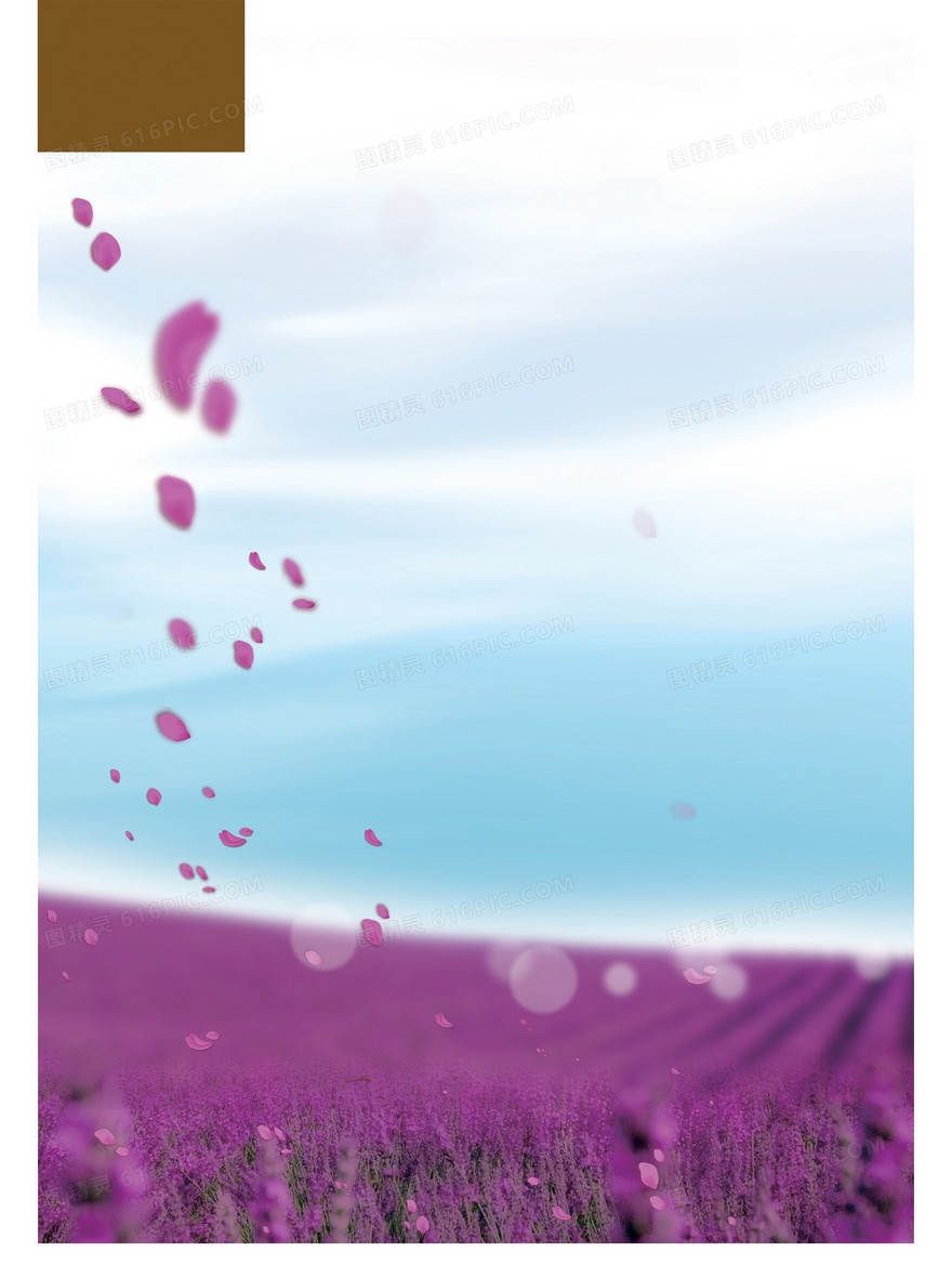紫色花海地产背景