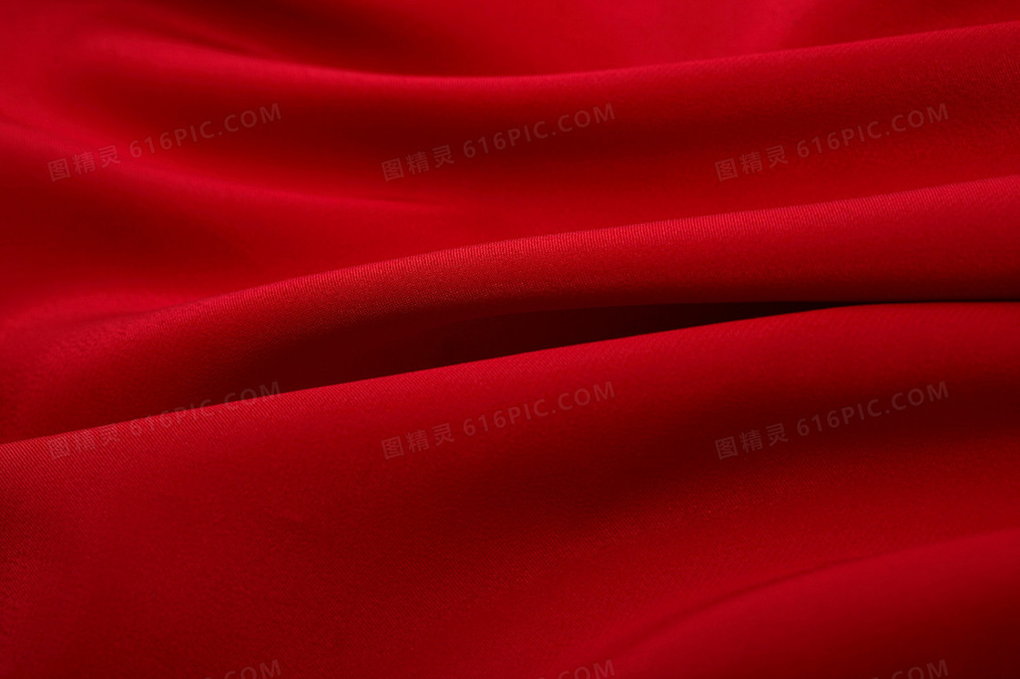 红色绸布海报背景