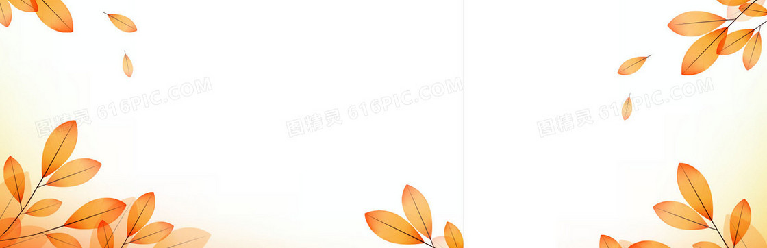 秋天落叶背景banner素材