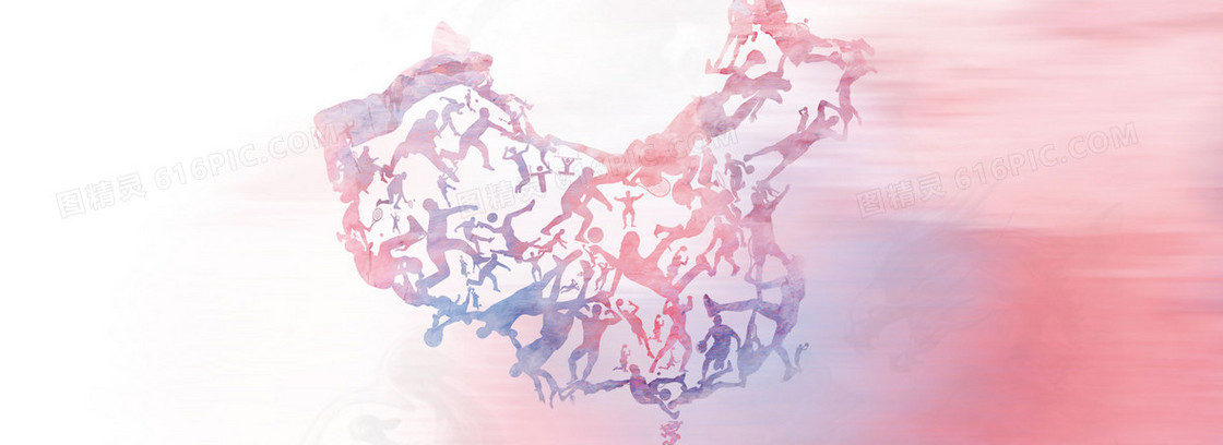 水彩地图背景