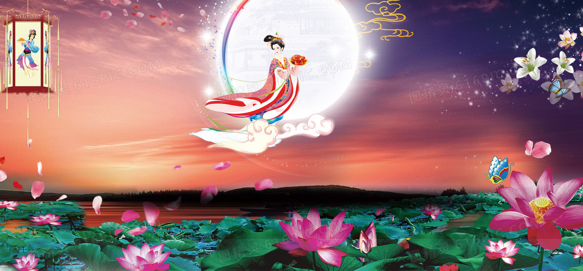 荷塘月色背景图片下载_免费高清荷塘月色背景设计素材_图精灵