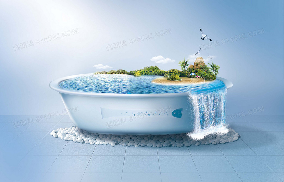 夏天水缸背景