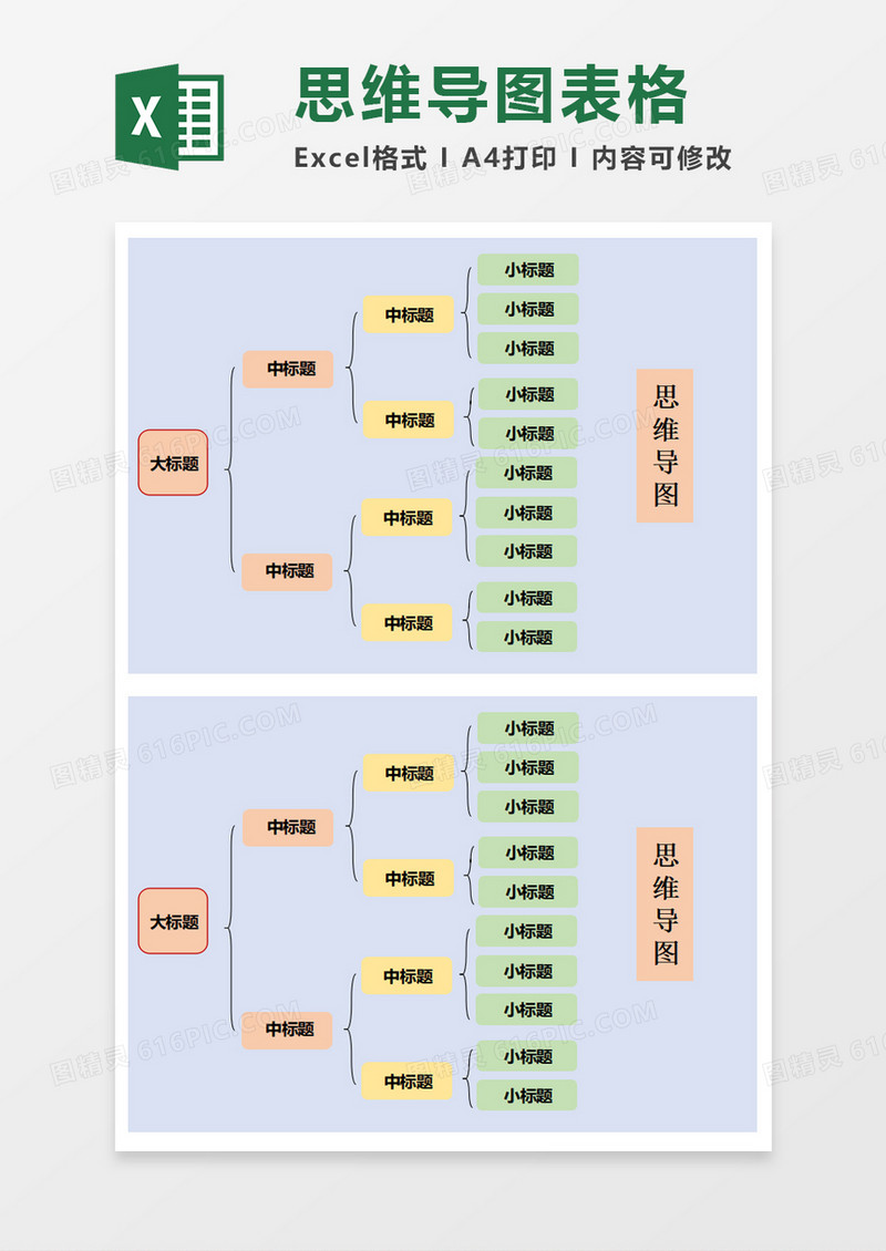 思维导图表格模板