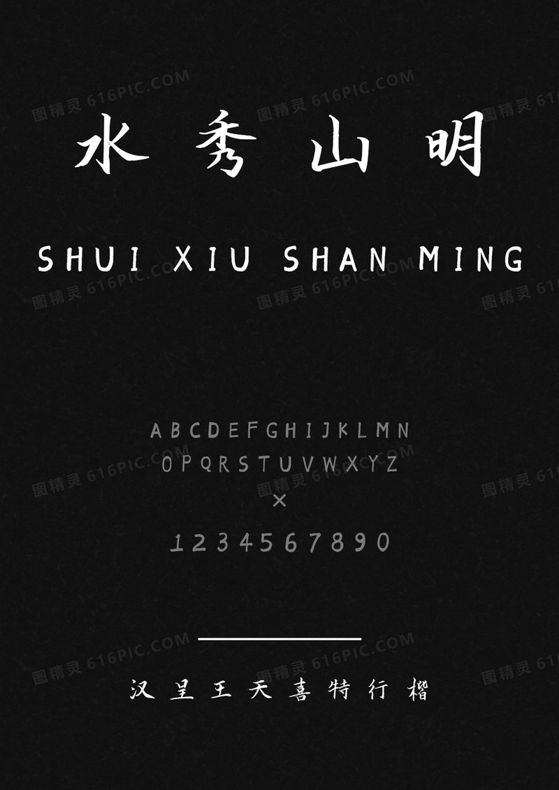 汉呈王天喜特行楷