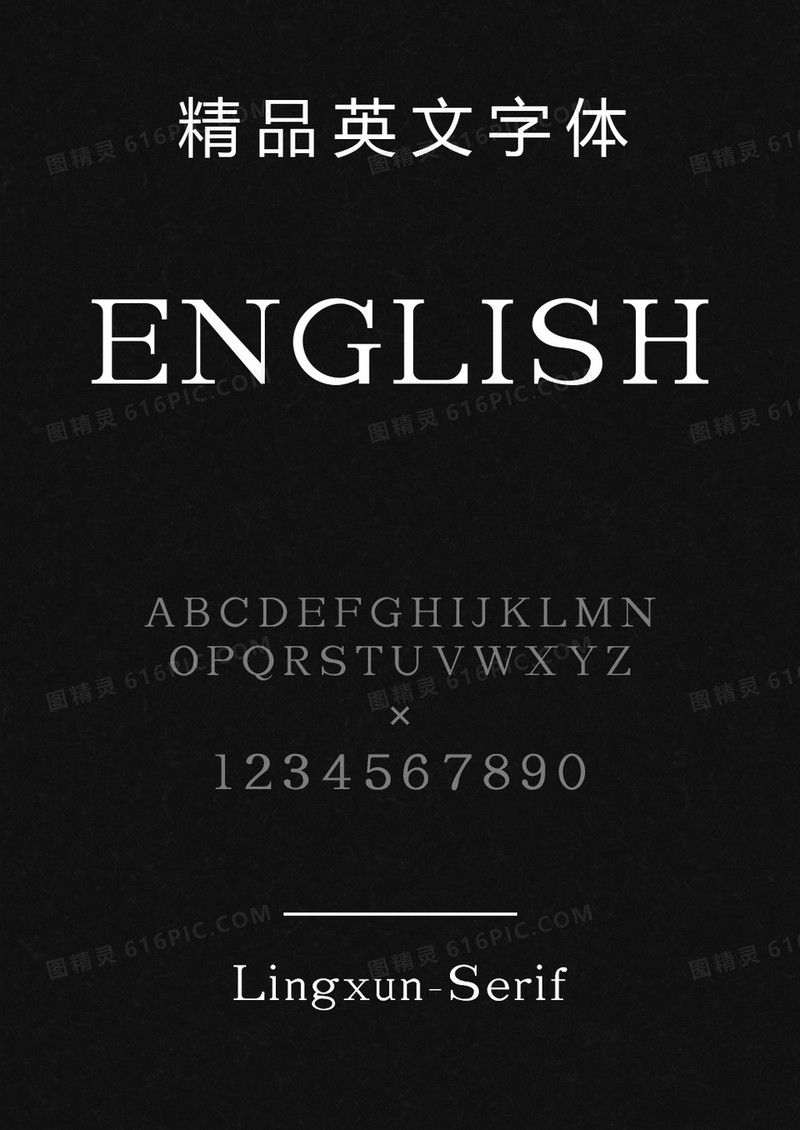 Lingxun-Serif-Bold英文字体