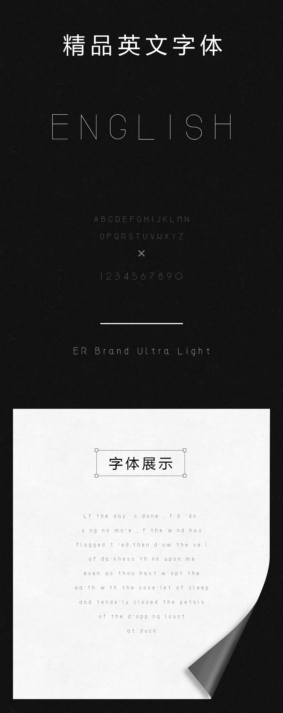 erbrandultralight英文字体