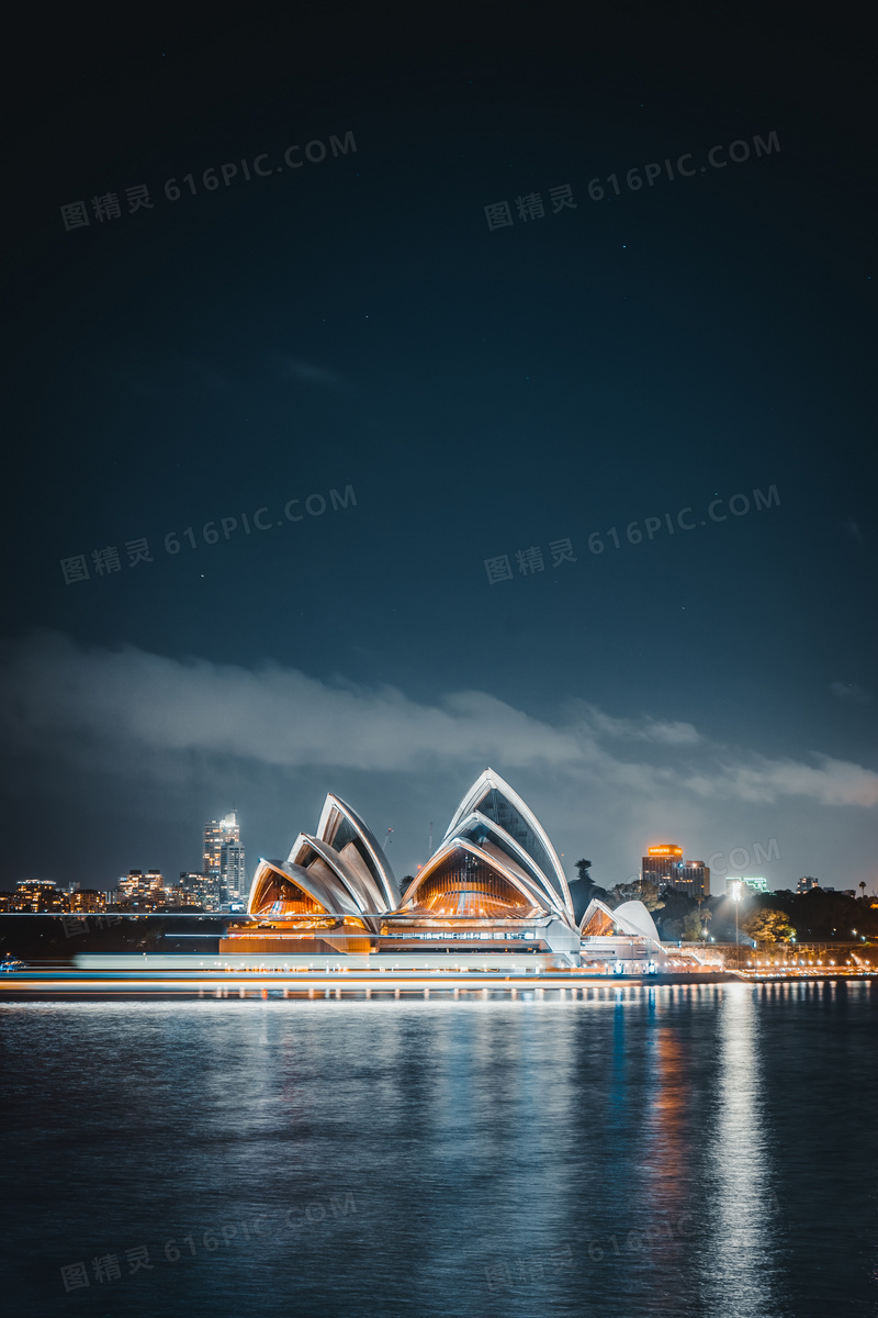 悉尼歌剧院夜景图片