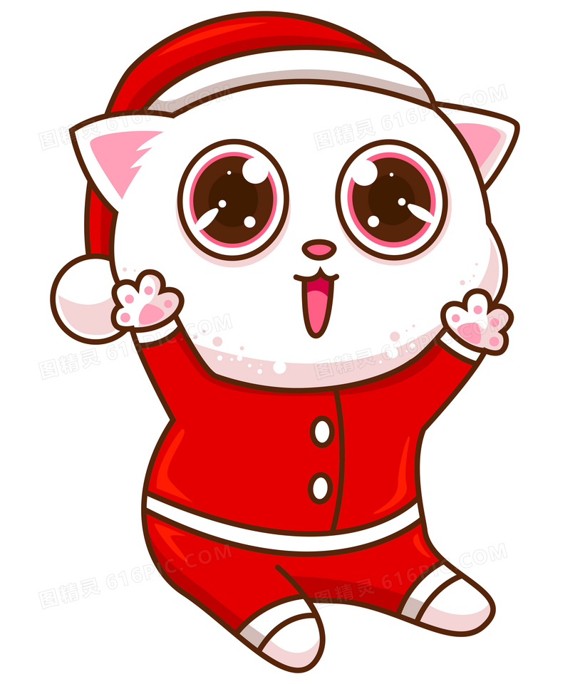 圣诞风格卡通猫咪图片