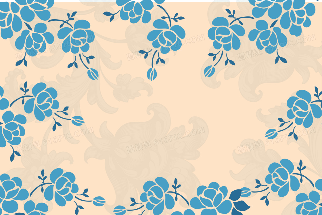 蓝色花边边框背景jpg图片免费下载 编号mvn3hg7x1 图精灵