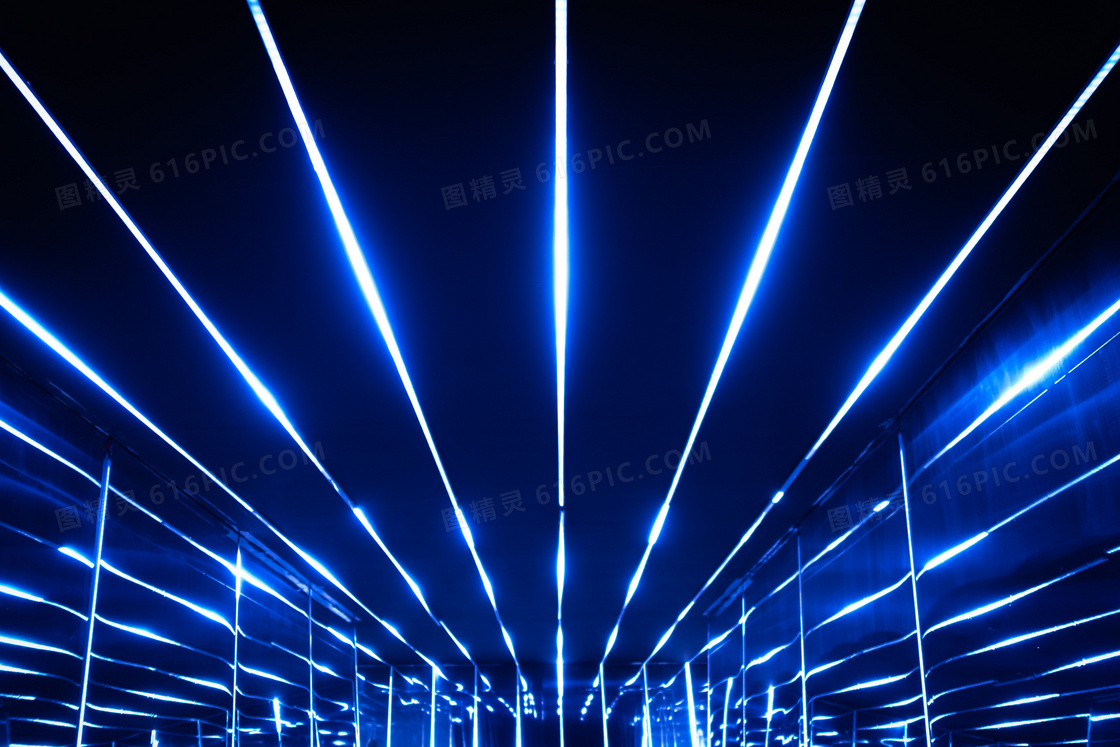 蓝色灯光场景图片