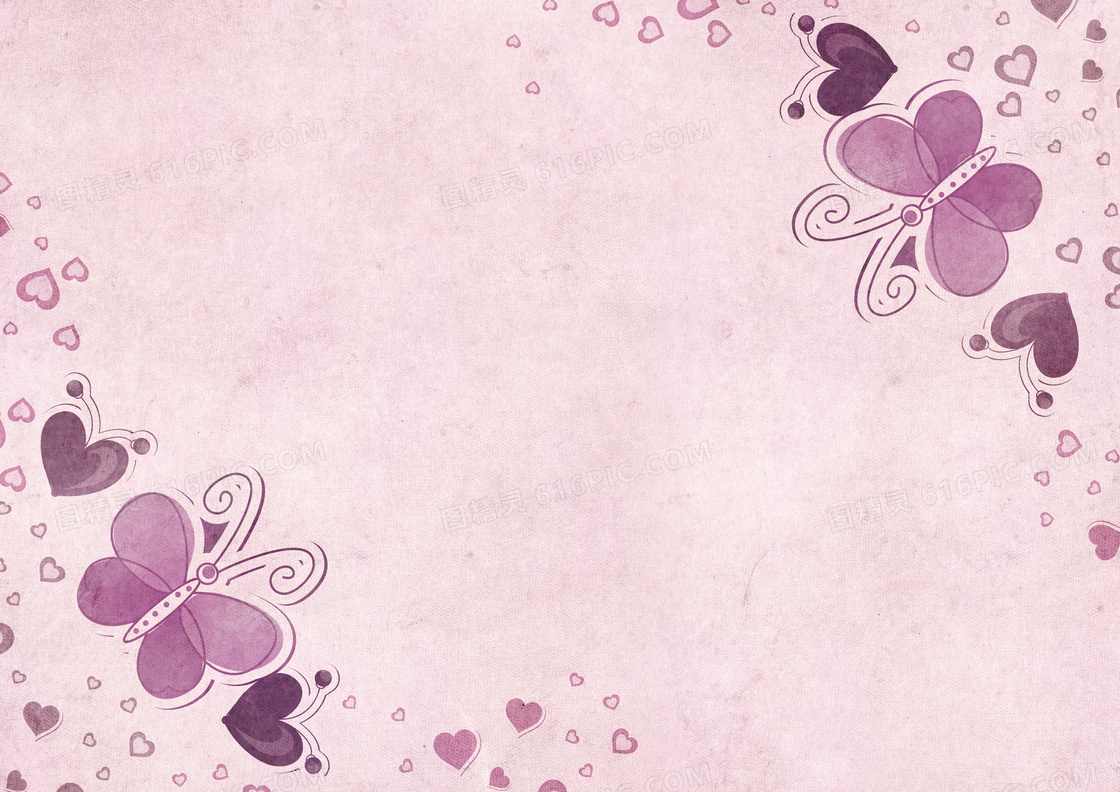 紫色蝴蝶淡雅背景图片