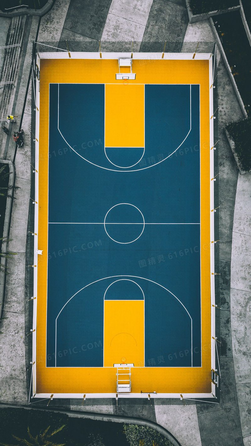 篮球场鸟瞰图