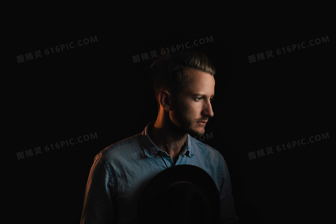 侧颜男神帅哥写真图片