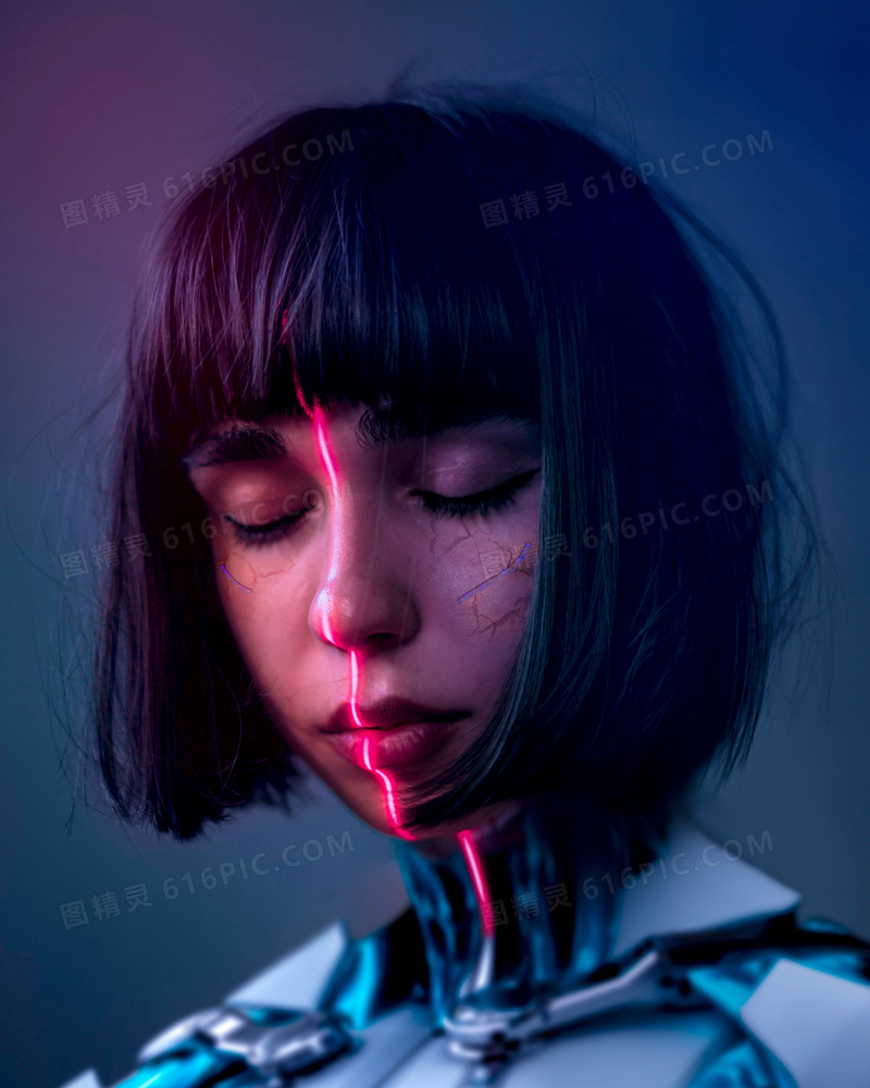 仿真机器人美女图片