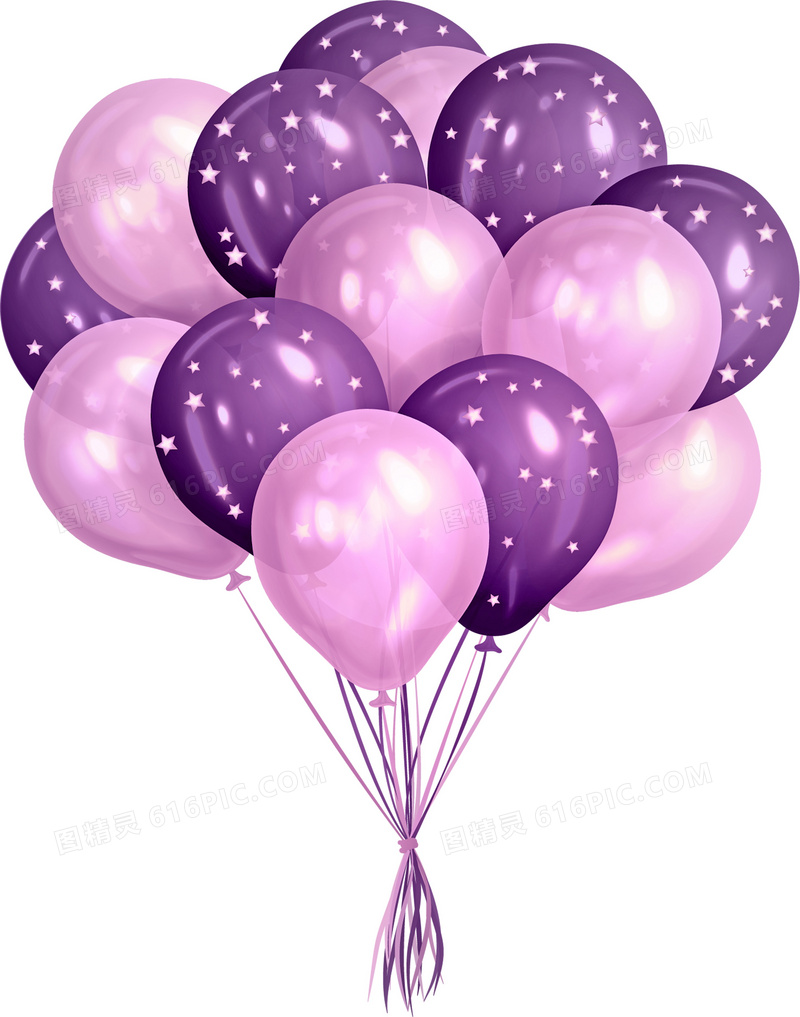 紫色气球免抠图片