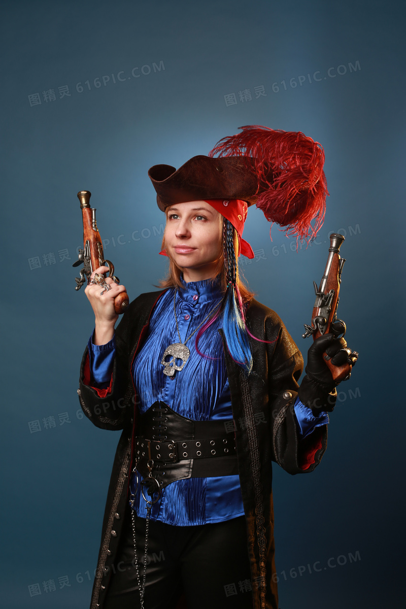美女海盗装写真摄影图片