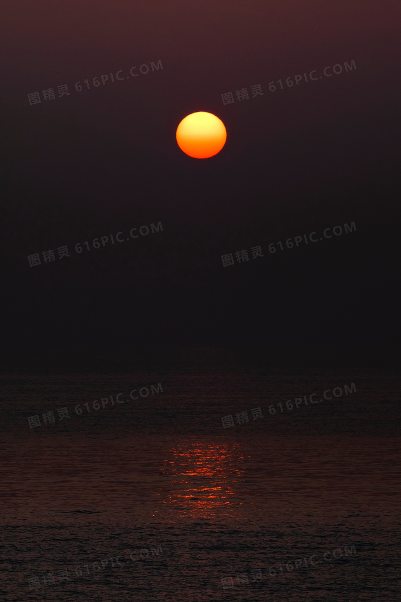海上落日夕阳图片